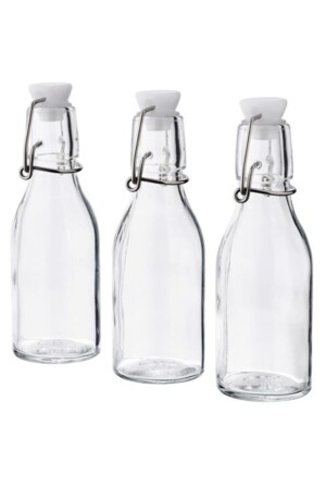 Kleines Glasflaschen-Set, 3-teilig, 15 cl KORKEN - 4