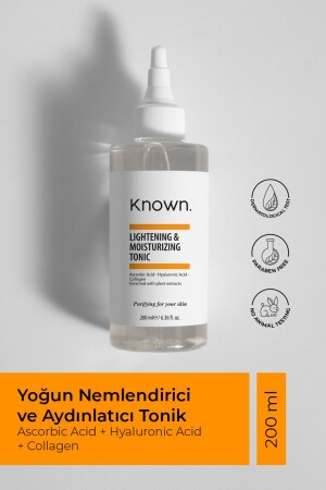 Known Yoğun Nemlendirici Tonik 200 ml (MİKRO ALG-C VİTAMİNİ-HYALURONİK ASİT-KOLAJEN) KNW06 - 1