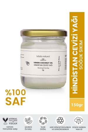 Kokosöl kaltgepresst, 100 % rein, 150 g - 1