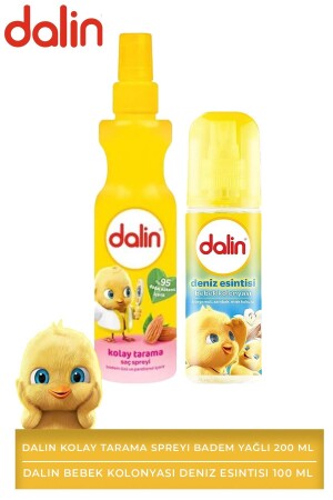 Kolay Tarama Spreyi Badem Yağlı 200 ml - Dalin Bebek Kolonyası Deniz Esintisi 100 ml - 2