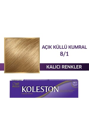 Koleston Einzeltubenfarbe 8/1 Light Ashy Auburn - 1