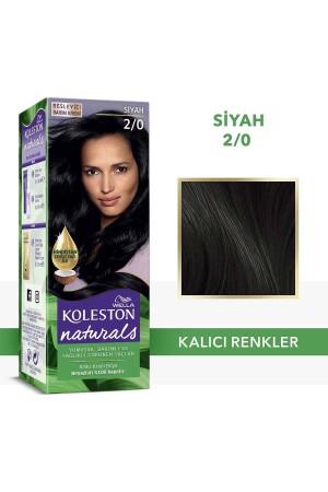 Koleston Naturals Haarfärbemittel 2/0 Schwarz - 2