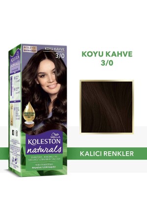 Koleston Naturals Haarfärbemittel 3/0 Dunkelbraun - 3