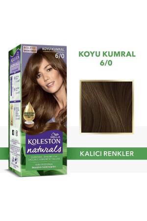 Koleston Naturals Haarfärbemittel 6/0 Dark Auburn - 3