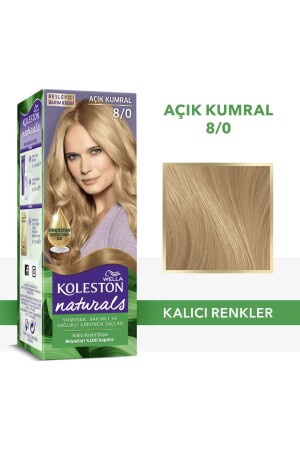 Koleston Naturals Haarfärbemittel 8/0 Light Auburn - 3