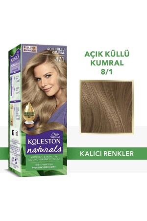 Koleston Naturals Haarfärbemittel 8/1 Light Ashy Auburn - 3