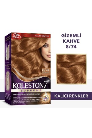 Koleston Supreme Kit Saç Boyası 8-74 Gizemli Kahve - 2