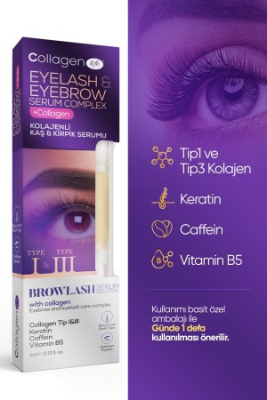 Kollagen-Koffein-Keratin-Augenbrauen- und Wimpernserum der neuen Generation mit Vitamin E KKKS1 - 6