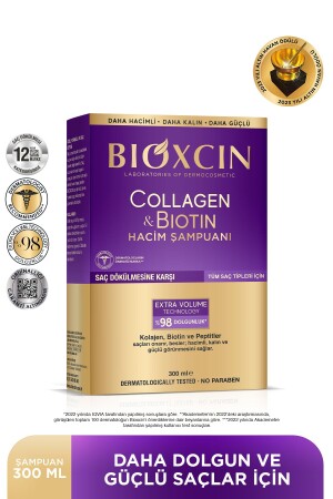 Kollagen- und Biotin-Extra-Volumen-Shampoo 300 ml – Kollagen-Biotin für dünnes, spärliches Haar - 2