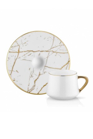 Kollektion Sufi Türkisches Kaffeeset 6-teilig Marmor Weißgold 31000041342 - 1