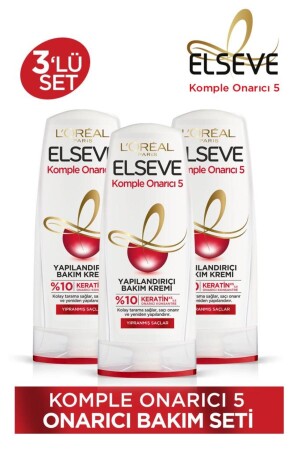 Komple Onarıcı 5 Yapılandırıcı Saç Kremi 360 ml 3'lü Onarıcı Saç Bakım Seti - 3