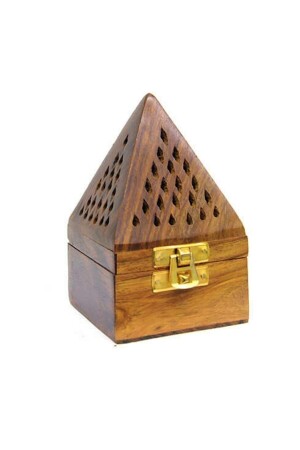 Konisches Räuchergefäß, Pyramidenform, Holz-Räuchergefäß, 3 Stück, konisches Räuchergefäß, Geschenk - 3