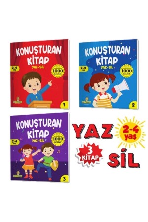 Konuşturan Kitap Serisi (türkçede En Çok Kullanılan 1000 Kelime) (2-4 Yaş) Yaz-sil Kitaplar - 3