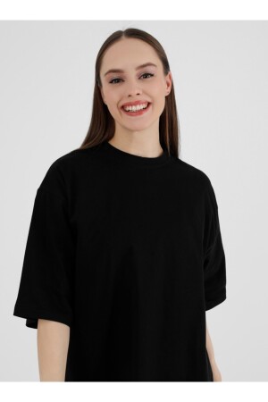 KOPYA - KOPYA - Oversize Kalıp T-shirt - Siyah - - 2