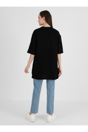 KOPYA - KOPYA - Oversize Kalıp T-shirt - Siyah - - 4