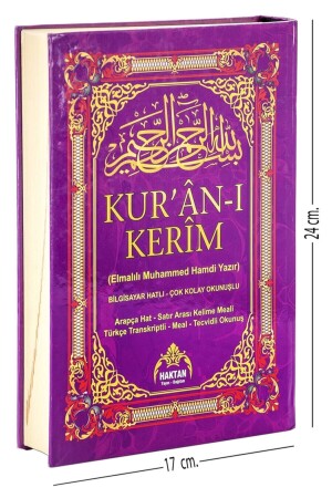 Koran und interlineare Wörter mit türkischer Lesart und Bedeutung, 5 Funktionen, Koran mit Bedeutung, mittelgroß 17 x 24 cm - 3