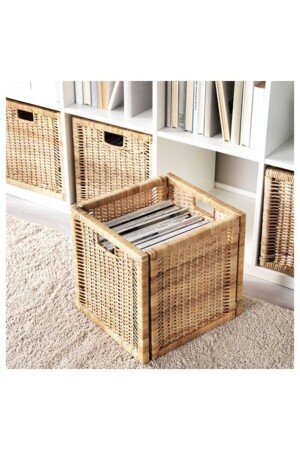 Korbbox-Organizer Meridyendukkan 32 x 35 x 32 cm, 1 Stück, Rattan, vielseitig einsetzbar - 5