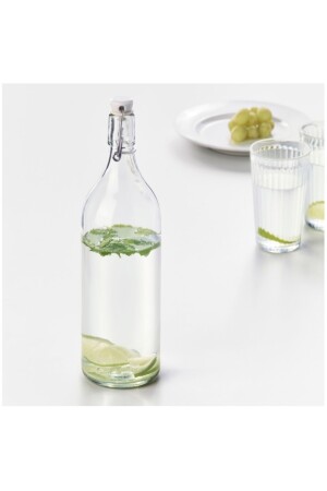 Korken Wasserflasche Karaffe Glas 1 Lt IKEA9999043 - 4