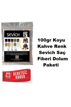 Koyu Kahve 100 gr Saç Fiberi Saç Tozu - 2