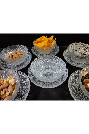 Kristal Tabak Ve Kase Takım 12 Parça Set - Çerezlik & Pasta & Sunum zh5489080 - 9