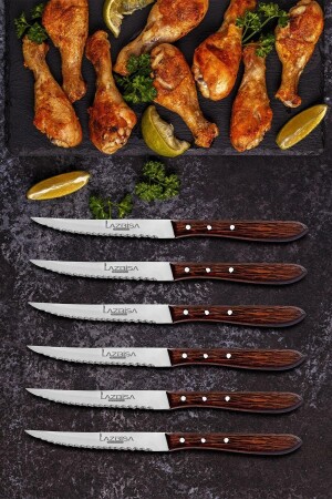 Küche Messer Set Steak Fleisch Messer Restaurant Fleisch Schneiden Hacken Obst Gemüse Messer Stilvolle Wenge Holz Griff kitchen295 - 2