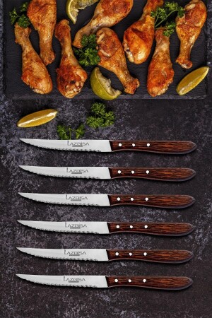 Küche Messer Set Steak Fleisch Messer Restaurant Fleisch Schneiden Hacken Obst Gemüse Messer Stilvolle Wenge Holz Griff kitchen295 - 4