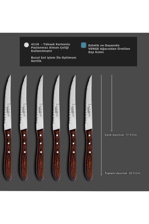 Küche Messer Set Steak Fleisch Messer Restaurant Fleisch Schneiden Hacken Obst Gemüse Messer Stilvolle Wenge Holz Griff kitchen295 - 7