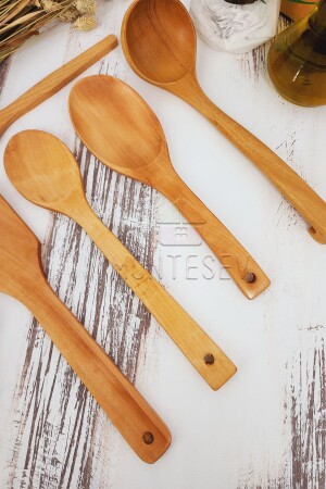 Küchenlöffel-Set aus Holz, 5-teilig, Löffel aus Buchen-, Buchsbaum- und Bambusholz, TYCS6FO25N168693114963351 - 5