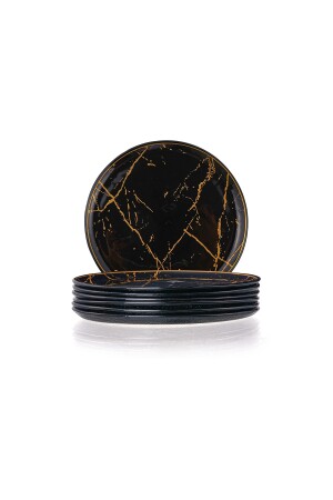 Kuchenteller mit Marmormuster 01 MARBLE BLACK CAKE - 6