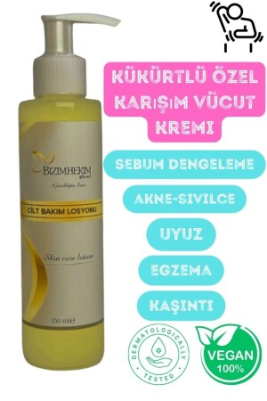 Kükürtlü Cilt Bakım Losyonu (UYUZ- KAŞINTI) 150 ml onarıcı krem - 3