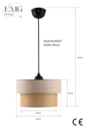 Kumaş Başlık 2 Katlı Pasta Avize Yatak Odası Çocuk Odası - 6