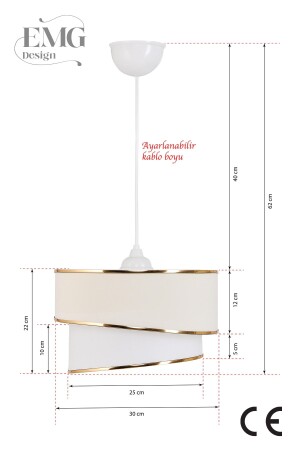 Kumaş Galaksi Modern Pasta Avize Yatak Odası Çocuk Odası - 4