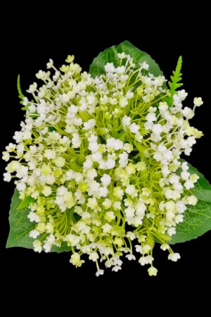 Künstlicher Luxus-Gypsophila-Brautstrauß Gypsophila-Blume aus Kunststoff, Efeu, Baum, Rose, trockene Blüte, Zuhause, neues Jahr - 4