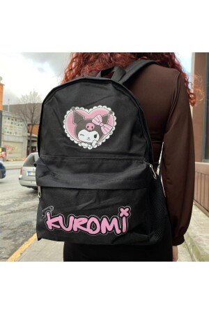 Kuromi Heart Schulrucksack mit Wasserflasche - 5