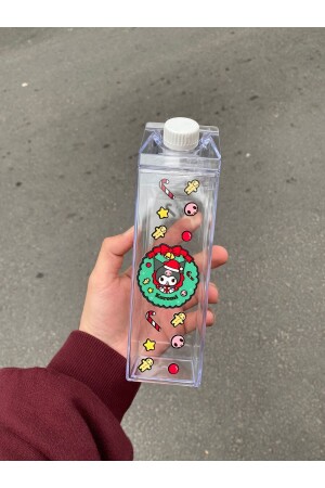 Kuromi Neujahrs-Spezial-Wasserflasche, 500 ml, Mica-Milchbox-Design, Wasser-Kaffee-Getränkeflasche, Hello Kitty Starbucks - 2