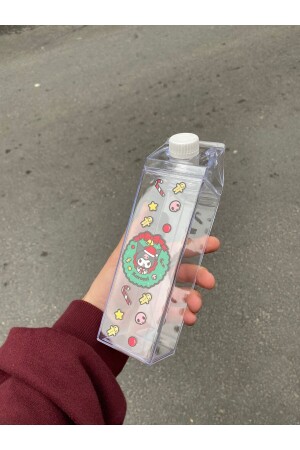 Kuromi Neujahrs-Spezial-Wasserflasche, 500 ml, Mica-Milchbox-Design, Wasser-Kaffee-Getränkeflasche, Hello Kitty Starbucks - 4