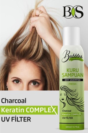 Kuru Şampuan Keratin Complex Beyaz Leke Bırakmaz Ekstra Keratin Ve Hacim Anında Temiz Saçlar - 2