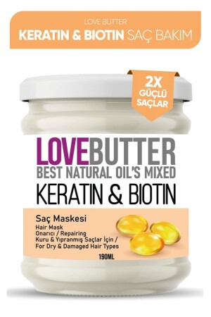 Kuru Ve Yıpranmış Saçlar İçin Keratin & Biotin Onarıcı Saç Maskesi - 2