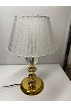 Kussabe modeli gold abajur, kristal cam top detaylı, abajur, stolüstü lampa, Masa lambası Goldboğumlukrital - 4