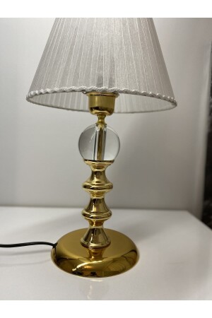 Kussabe modeli gold abajur, kristal cam top detaylı, abajur, stolüstü lampa, Masa lambası Goldboğumlukrital - 5