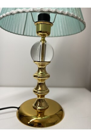 Kussabe modeli gold abajur, kristal cam top detaylı, abajur, stolüstü lampa, Masa lambası Goldboğumlukrital - 7