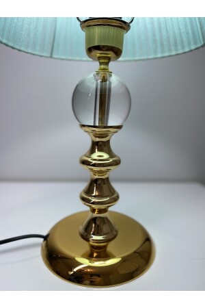 Kussabe-Modell goldener Lampenschirm, Kristallglaskugel-Detail, Lampenschirm, Herdlampe, Tischlampe Goldboğumlukrital - 10