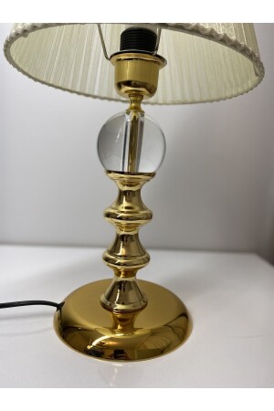 Kussabe-Modell goldener Lampenschirm, Kristallglaskugel-Detail, Lampenschirm, Herdlampe, Tischlampe Goldboğumlukrital - 9