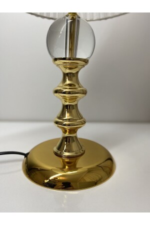 Kussabe-Modell goldener Lampenschirm, Kristallglaskugel-Detail, Lampenschirm, Herdlampe, Tischlampe Goldboğumlukrital - 6