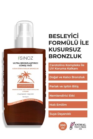 Kusursuz Bronzlaştırıcı Güneş Yağı Spreyi 200 ml Hindistan Cevizi Kakao Havuç Yağı Içeren - 2