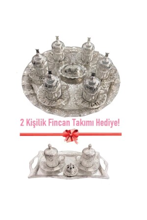 Lale Motifli Fincan Takımı - 2 Kişilik Hediye Fincan Takımı finca-2hediye - 1