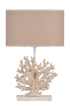 Lampenschirm in modernem Design, Koralle, Weiß, Beige, qdecmerabj010 - 2