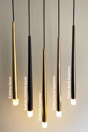 Lange LED-Einzel-LED-Pendelleuchte mit Platinbeschichtung LLSAA0101 - 7