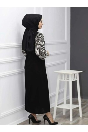 Langes Hijab-Kleid mit Zebramuster HELEN56B-K - 3