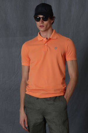 Laon Sports Polo Neck Herren T-Shirt Orange - 1